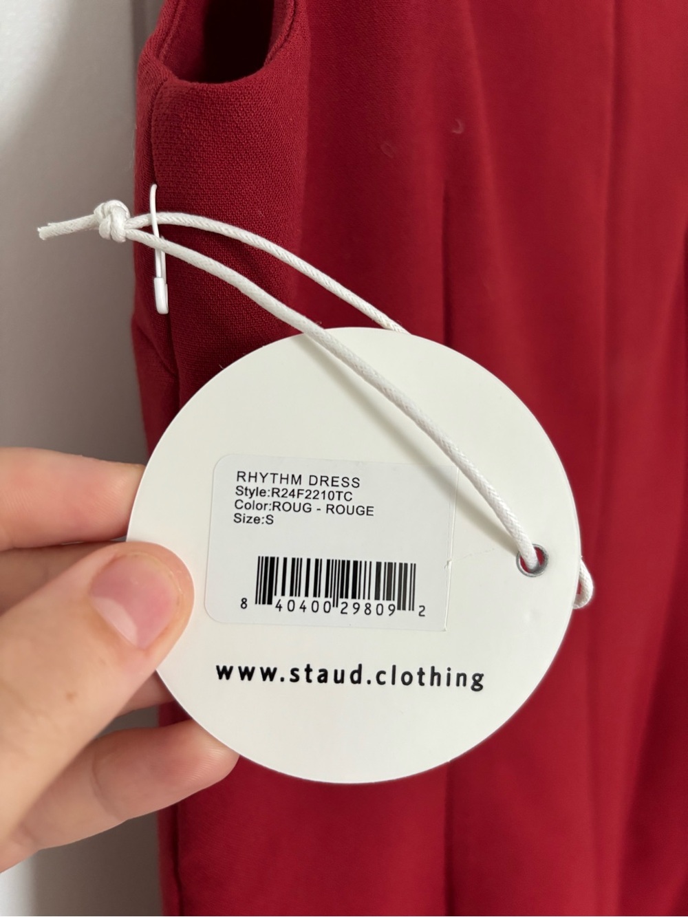 STAUD Rhythm Mini Dress, Rouge NWT Size Small - Picture 7 of 7